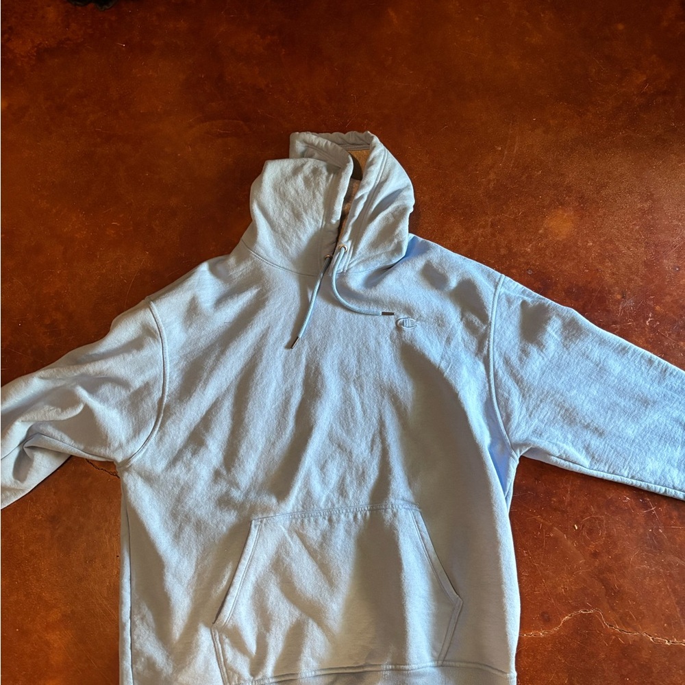 Baby blue hoodie champion
